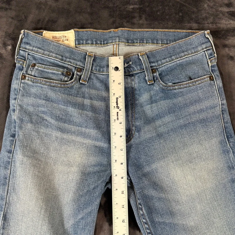 Hollister‎ Skinny Jeans Mens 30x32 Blue Light Wash Denim Low Rise Casual 1694